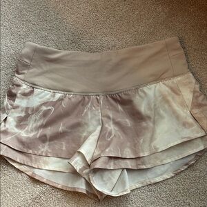 CALIA by Carrie Underwood Cream and Tan Athletic Shorts